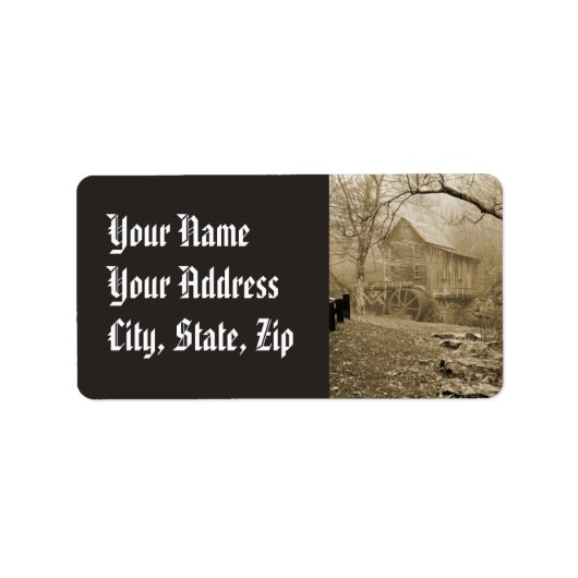 水車 ラベル (正面)