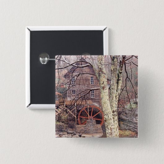 水車 缶バッジ (正面&裏面)