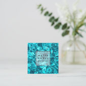 水輝きスイミングプールサービス写真旅行 スクエア名刺 (スタンド正面)