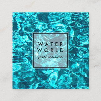 水輝きスイミングプールサービス写真旅行 スクエア名刺