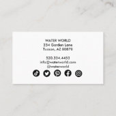 水輝きスイミングプールサービス写真旅行 名刺 (裏面)