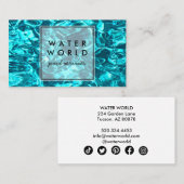水輝きスイミングプールサービス写真旅行 名刺 (正面/裏面)