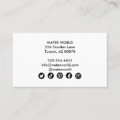 水輝きスイミングプールサービス写真旅行 名刺 (裏面)