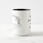 水辺に沈む太陽と鳥たち マグカップ (中央)