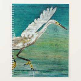 水辺に浮かぶゴージャスな海岸絵を描の鳥 プランナー手帳