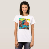 水辺のサギ Tシャツ (正面フル)