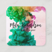 水辺の名刺に染み込んだ色 スクエア名刺 (正面)