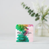 水辺の名刺に染み込んだ色 スクエア名刺 (スタンド正面)