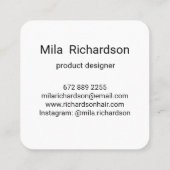 水辺の名刺に染み込んだ色 スクエア名刺 (裏面)