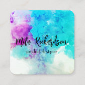 水辺の名刺に染み込んだ色 スクエア名刺 (正面)