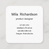 水辺の名刺に染み込んだ色 スクエア名刺 (裏面)