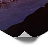 水辺の夕焼けビーチ ポスター (角)