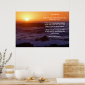 水辺の夕焼けビーチ ポスター (キッチン)