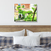 水辺の絵のようなイギリスのコテージ キャンバスプリント (インサイチュ (寝室))