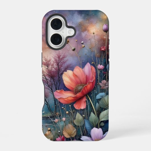 水辺の花 iPhone 16ケース (裏面)