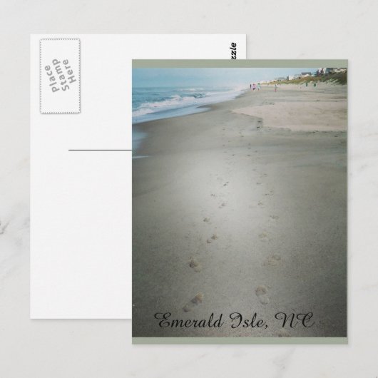 水辺の足跡 ポストカード (正面/裏面)