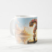 水辺の魔法のバラの疑問マグ コーヒーマグカップ (正面左)