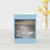 水辺の鳥が飛ぶ年 カード (黄色い花)