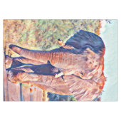 水辺ゾウ テーブルクロス (正面(横))