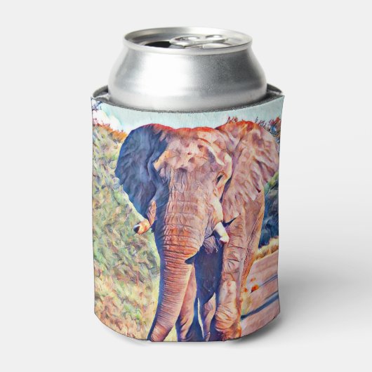 水辺ゾウ 缶クーラー (缶正面)