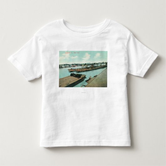 水辺地帯の空中写真 トドラーTシャツ (正面)