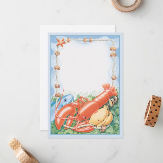 水辺地帯の© ノートカード (正面/裏面インサイチュ)