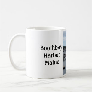 "水辺地帯"のBoothbay港のメインのマグ コーヒーマグカップ