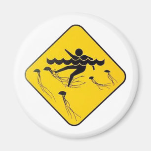 水通りの印の警告のくらげ マグネット