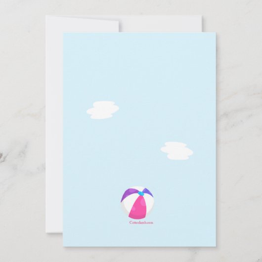 水遊びと遊びの招待状 招待状 (裏面)