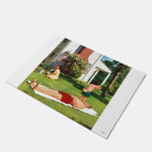 水遊びの父親 ドアマット (アングル)