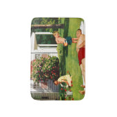 水遊びの父親 バスマット (正面縦)