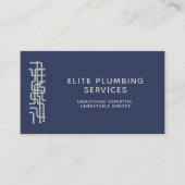 水道管水管QRコード海軍モダン 名刺 (正面)