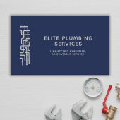 水道管水管QRコード海軍モダン 名刺