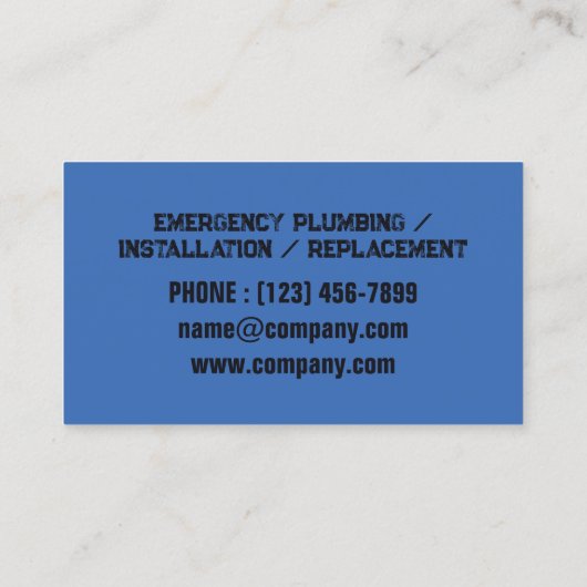 水道配管工 名刺 (裏面)