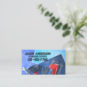 水道配管工 名刺 (スタンド正面)