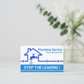 水配管漏れ家庭水栓 名刺 (スタンド正面)