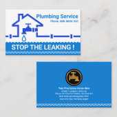 水配管漏れ家庭水栓 名刺 (正面/裏面)