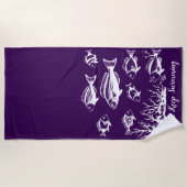 水釣り人のスタイル傾向にある魚 ビーチタオル (正面)