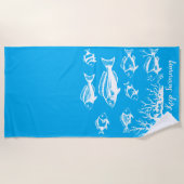 水釣り人のスタイル傾向にある魚 ビーチタオル (正面)