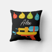 水鉄砲と風船の夏 クッション (裏面)