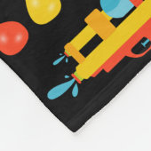 水鉄砲と風船の夏 フリースブランケット (角)