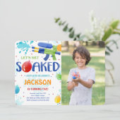 水鉄砲の写真招待状 招待状 (スタンド正面)