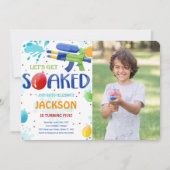 水鉄砲の写真招待状 招待状 (正面)