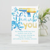 水鉄砲の夏の誕生日パーティーの写真 サンキューカード (スタンド正面)