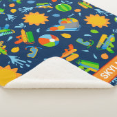 水鉄砲の水気球サマーキッズパターン シェルパブランケット (3/4)