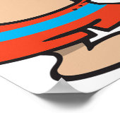 水鉄砲を持つ少年の夏のおもしろい ポスター (角)