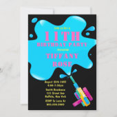 水鉄砲スプラッシュガール11thバースデーパーティー招待状 (正面)