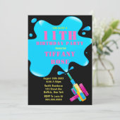 水鉄砲スプラッシュガール11thバースデーパーティー招待状 (スタンド正面)