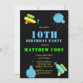 水鉄砲スプラッシュボーイ10thバースデーパーティー招待状 (正面)