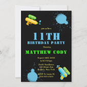 水鉄砲スプラッシュボーイ11thバースデーパーティー招待状 (正面)